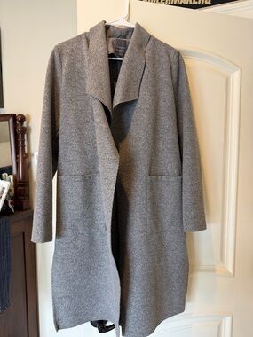Primark Gray Open-Front Trench Coat